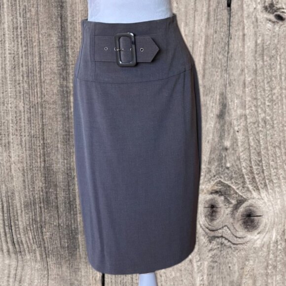 Cache Gray Pencil Skirt Knee-Length - Picture 1 of 4
